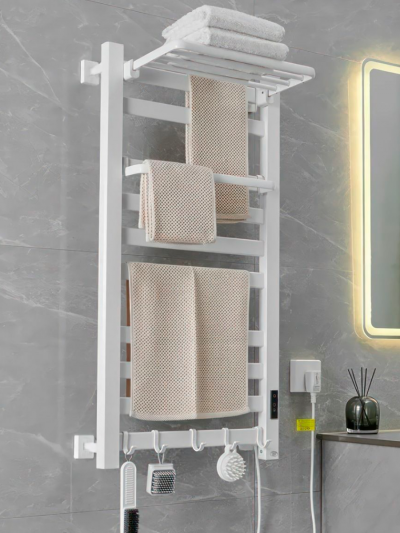 Полотенцесушитель электрический Loder 49*96 см с вешалкой (правое подключение) белый-2