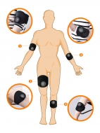 Реабилитационный тренажер, миостимулятор для рук и ног Rehab Glove EMS, 6 режимов